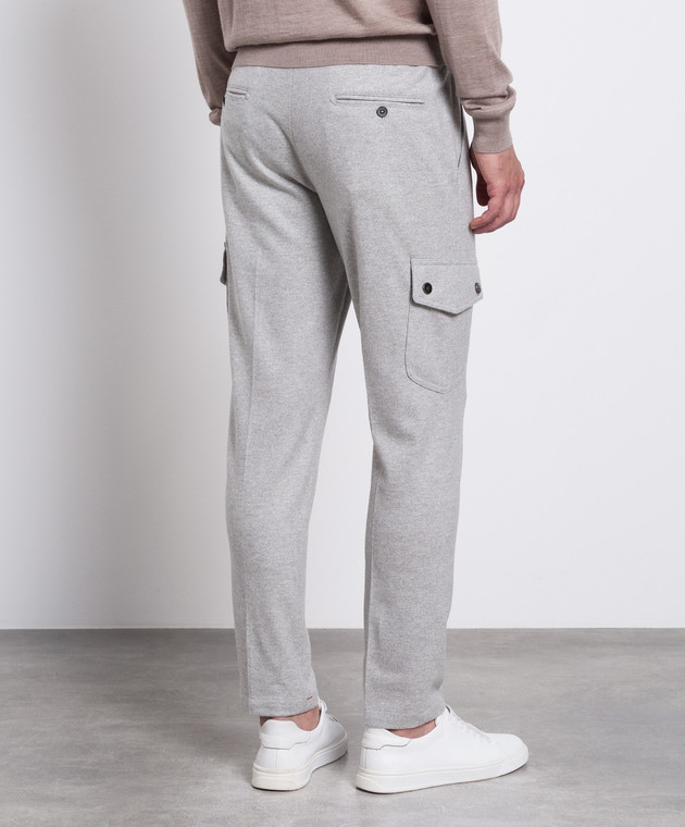 ISAIA Gray wool and cashmere cargo PNC02994720 image 4