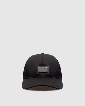 Dolce&Gabbana Чорна кепка з патчем логотипа GH590AGF421