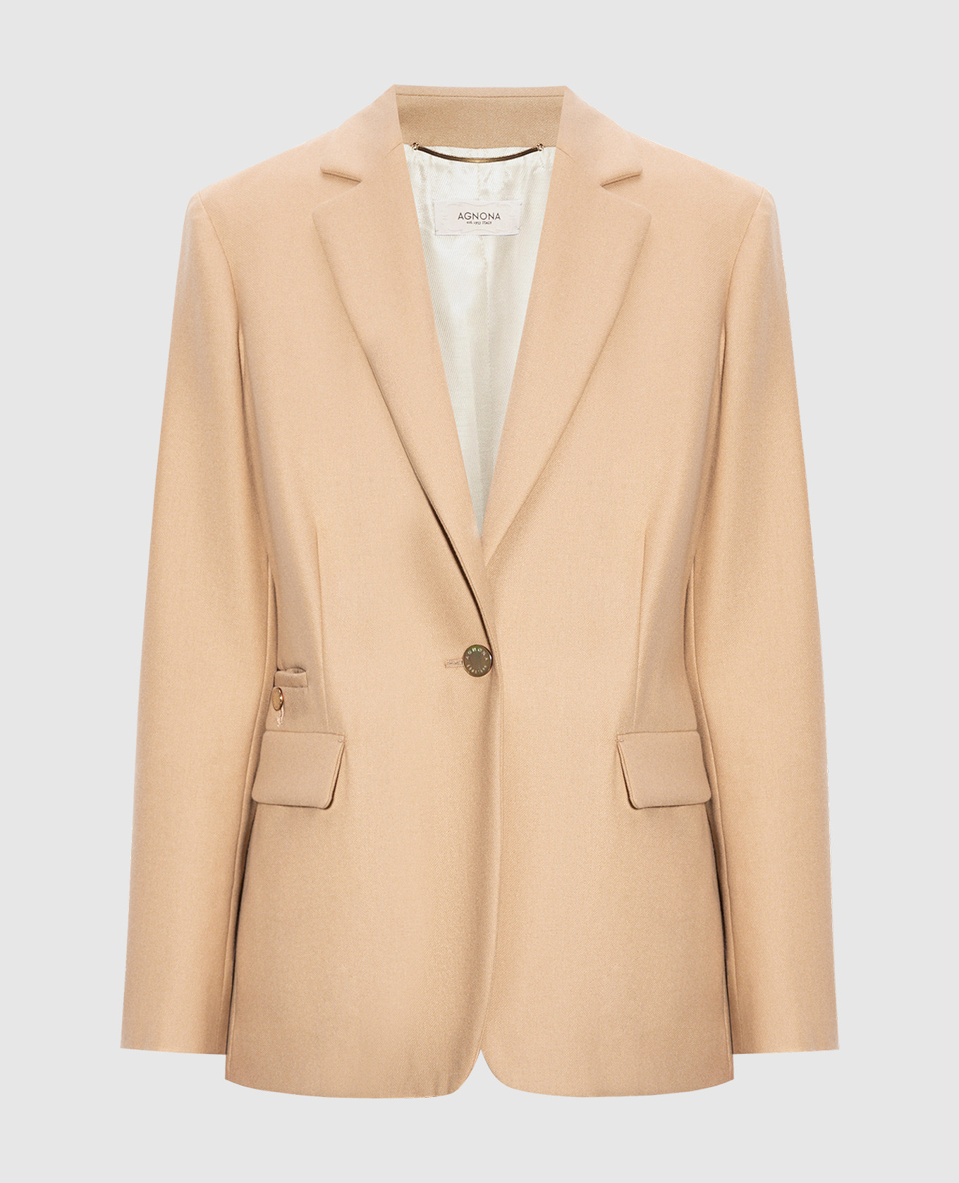 Beige wool and cashmere jacket
