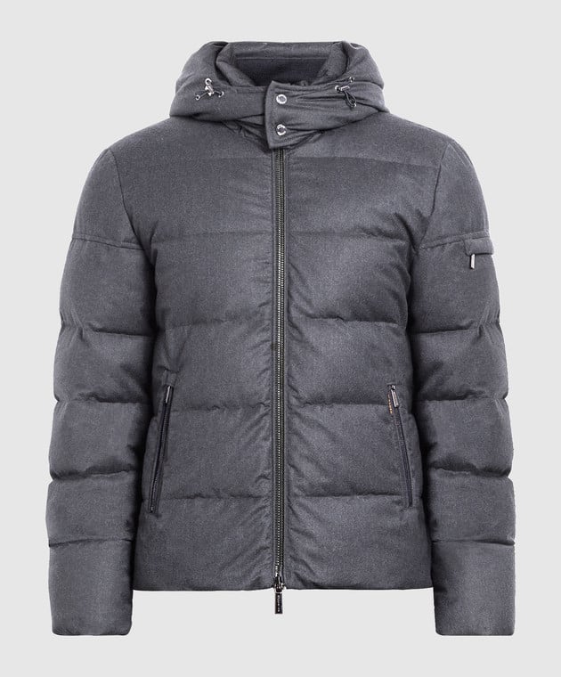 MooRER Gray down jacket made of wool and cashmere BRETTLL