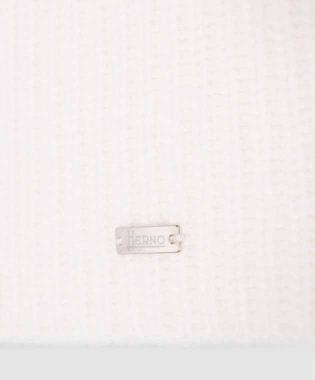 Herno White wool balaclava with logo BER00021D70048 image 4