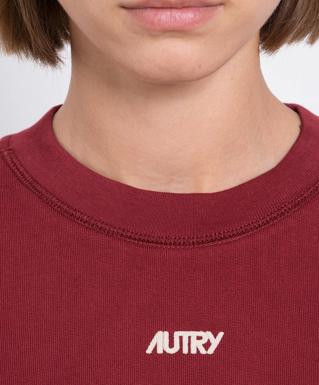 AUTRY Red sweatshirt with logo A23ISWBW416S image 5