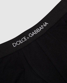 Dolce&Gabbana Дитячий набір чорних трусів-боксерів з логотипом L4J701G7OCT