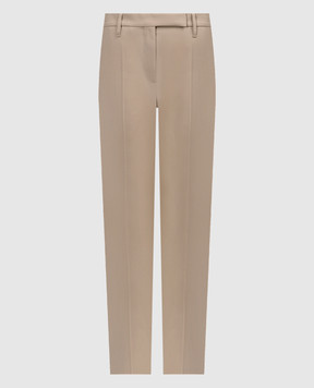 Brunello Cucinelli Коричневі штани з ланцюжком моніль MB416P8587