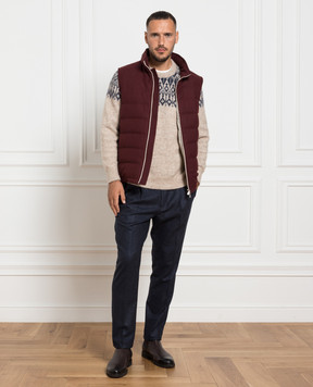 Brunello Cucinelli Бежевый свитер с узором MSO504200
