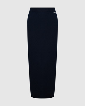 Kiton Синяя юбка из кашемира с логотипом D56720201