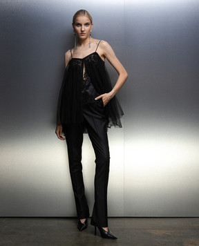Alexander Wang Чорний топ з мереживом 1WC3231844