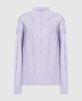 ANNECLAIRE Фиолетовый свитер из шерсти и кашемира с фактурным узором D0353857