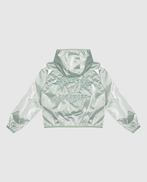 Moncler ENFANT Дитяча зелена вітровка з логотипом 1A0007453A3H810