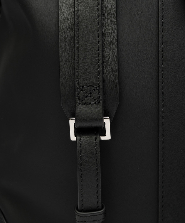 C2H4 Черная кожаная дорожная сумка с логотипом SUBG035 изображение 5