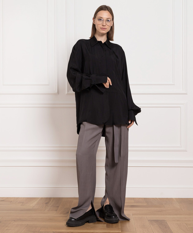 Jil Sander Black blouse with pleating J01DL0103J65052 image 2