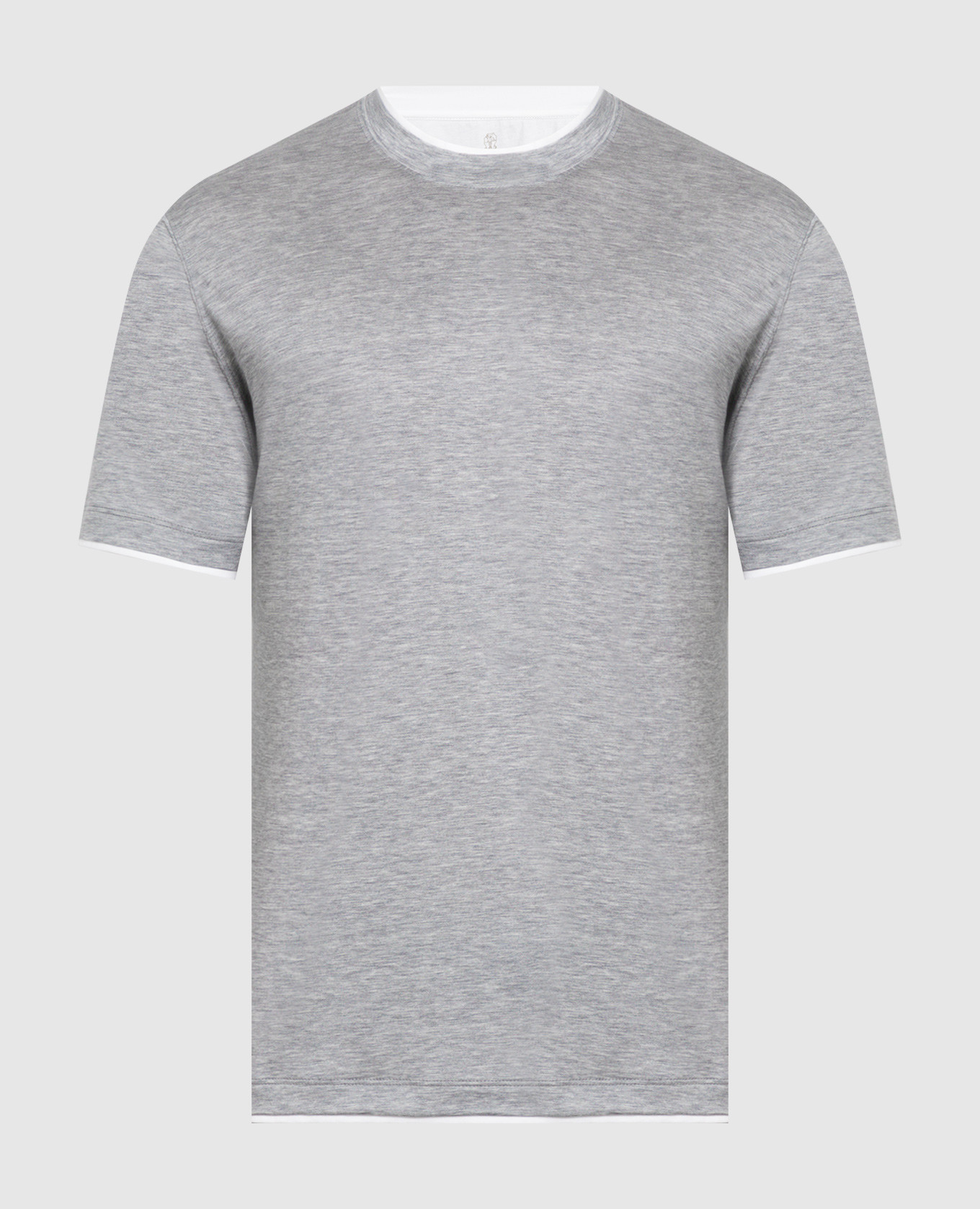 Gray T-shirt with artificial layers