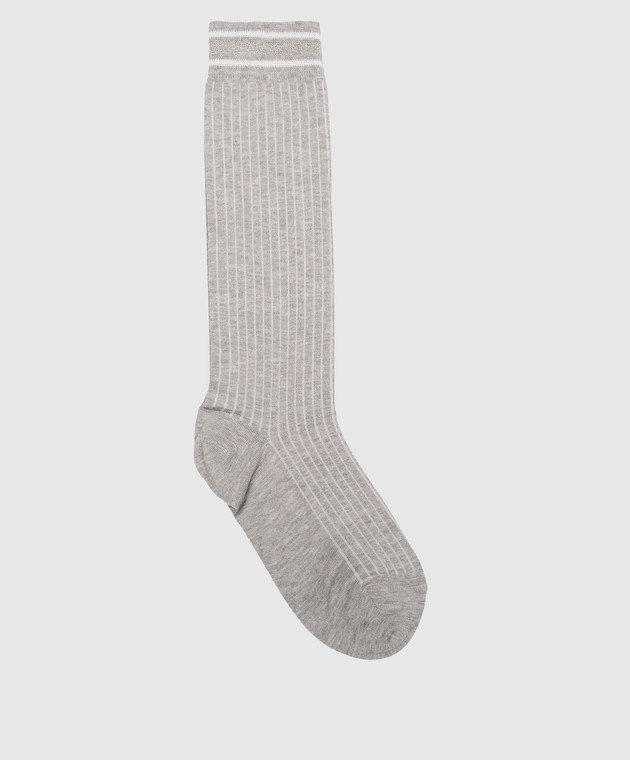 Brunello Cucinelli Gray socks with lurex MCS990079