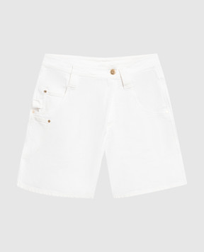 Brunello Cucinelli Білі джинсові шорти з ланцюжком моніль M0H43P5829