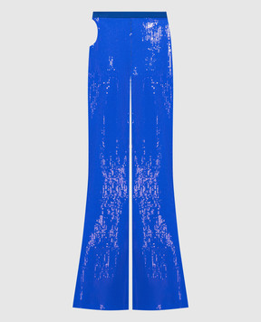 David Koma Синие брюки с пайетками SS23DK23TR