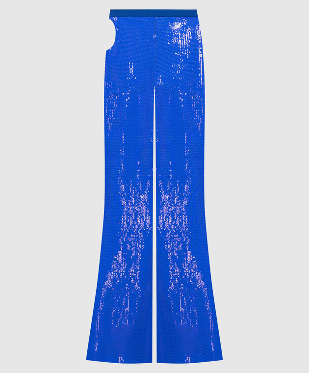 David Koma Blue pants with sequins SS23DK23TR