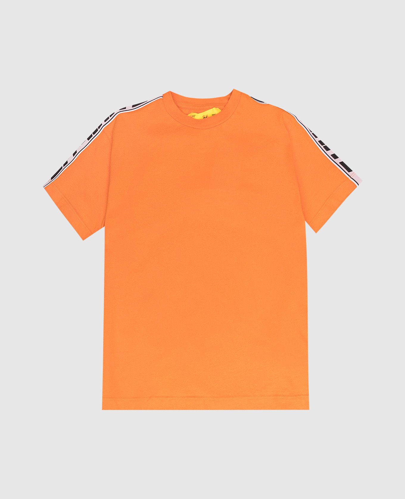 Детская оранжевая футболка с брендированными вставками