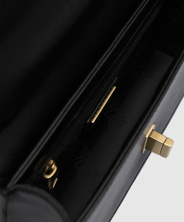 Versace Jeans Couture Коричневая кожаная сумка кросс-боди с леопардовым принтом 73VA4BL1ZP179 изображение 4