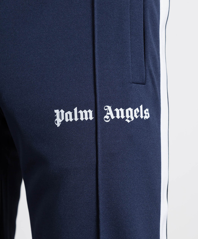 Palm Angels - Темно-синие спортивные брюки с лампасами