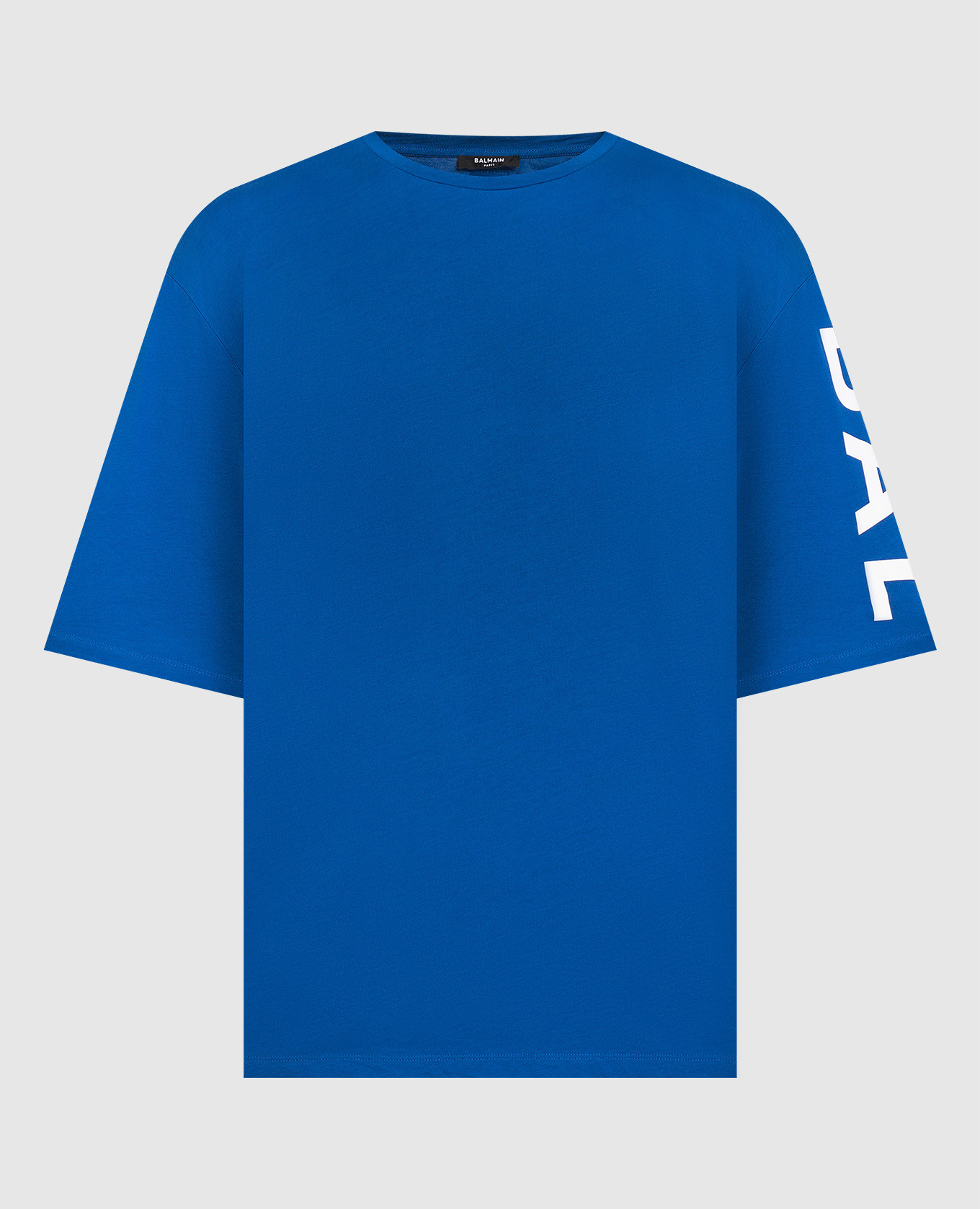 Blue t-shirt with contrast logo print