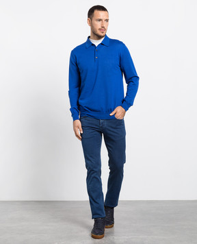 Stefano Ricci Сині джинси з патчем логотипу MFT24S2150Z901BL