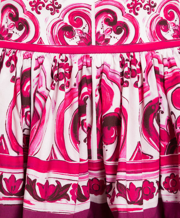Dolce&Gabbana Pink skirt in Majolica print F4CB1THH5DV image 5