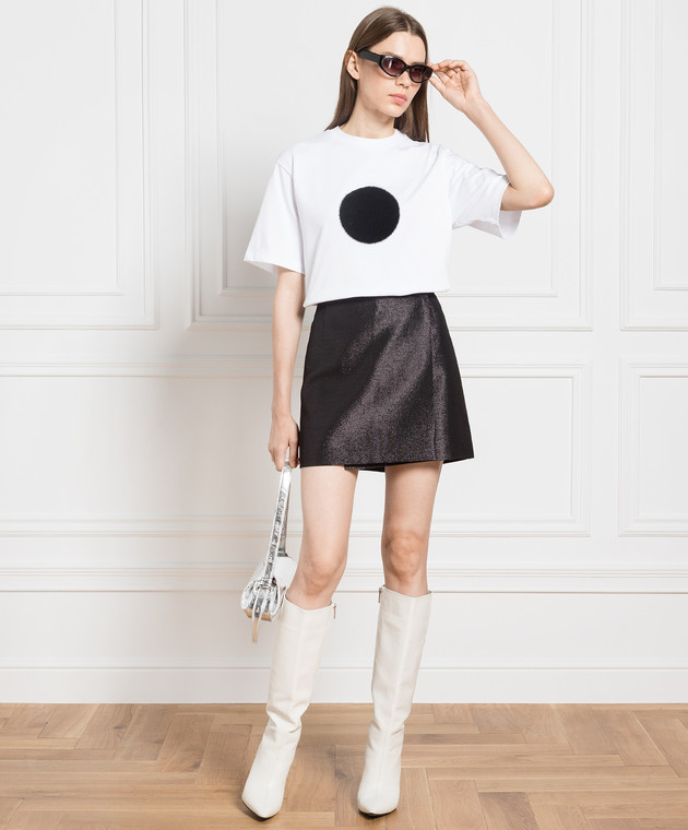 Max Mara Sportmax Черная юбка мини на запах EBRIEN изображение 2