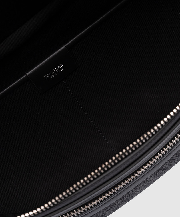 Tom Ford Черная кожаная поясная сумка с логотипом H0396LCL213S изображение 4
