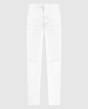 Alexander Wang Белые прямые джинсы с прорехами 4DC2214928