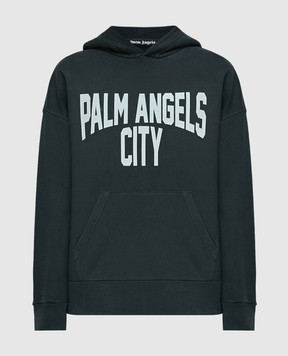Palm Angels Сіре худі з логотипом PA CITY PMBB117R24FLE007
