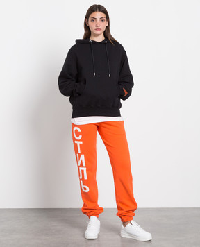Heron Preston Помаранчевий джогер з принт стиль HWCH003C99JER002