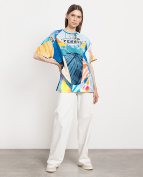David Koma Футболка в техніці печворк SS23DK17TS