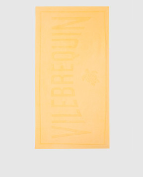 Vilebrequin Желтое полотенце SAND в логотип шаблон. SANH3200w