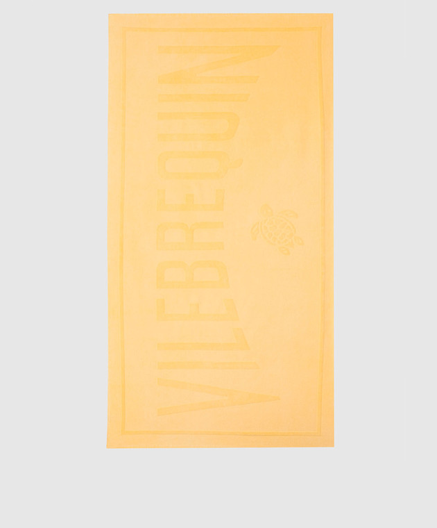 Vilebrequin Yellow towel SAND in logo pattern SANH3200w