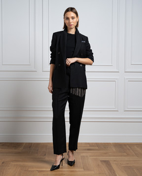 Brunello Cucinelli Чорна футболка з ланцюжком моніль M0T18BD200