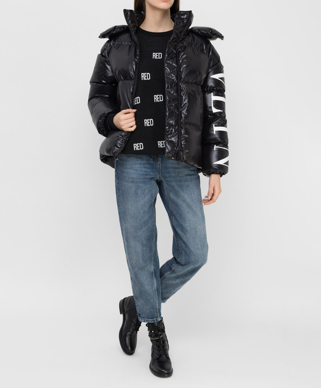 Valentino Черный пуховик UB3CN01N5LE изображение 2