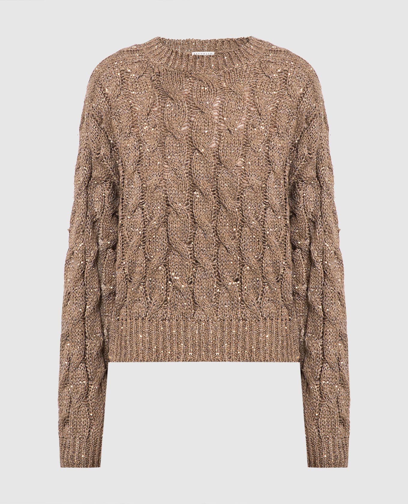 Brown sweater with sequins