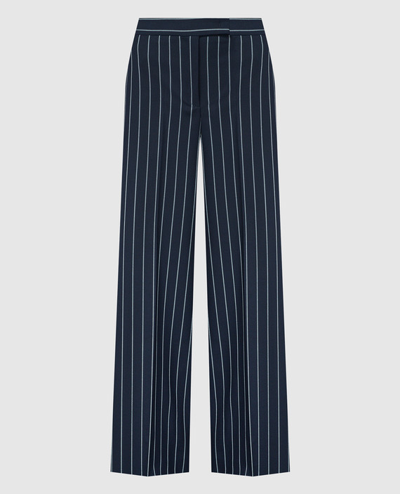 BASSANO blue striped pants