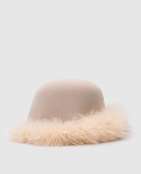 Loro Piana Бежевая шляпа Ciel из меха и кашемира FAN4877