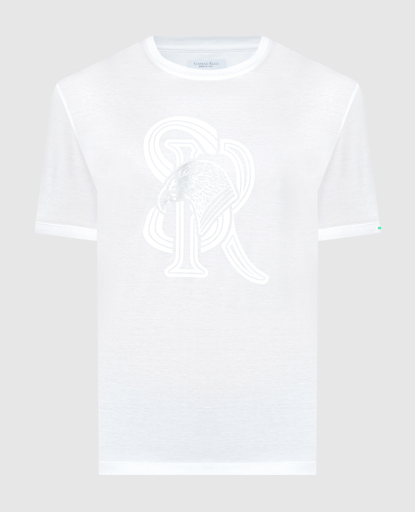 White t-shirt with logo emblem print