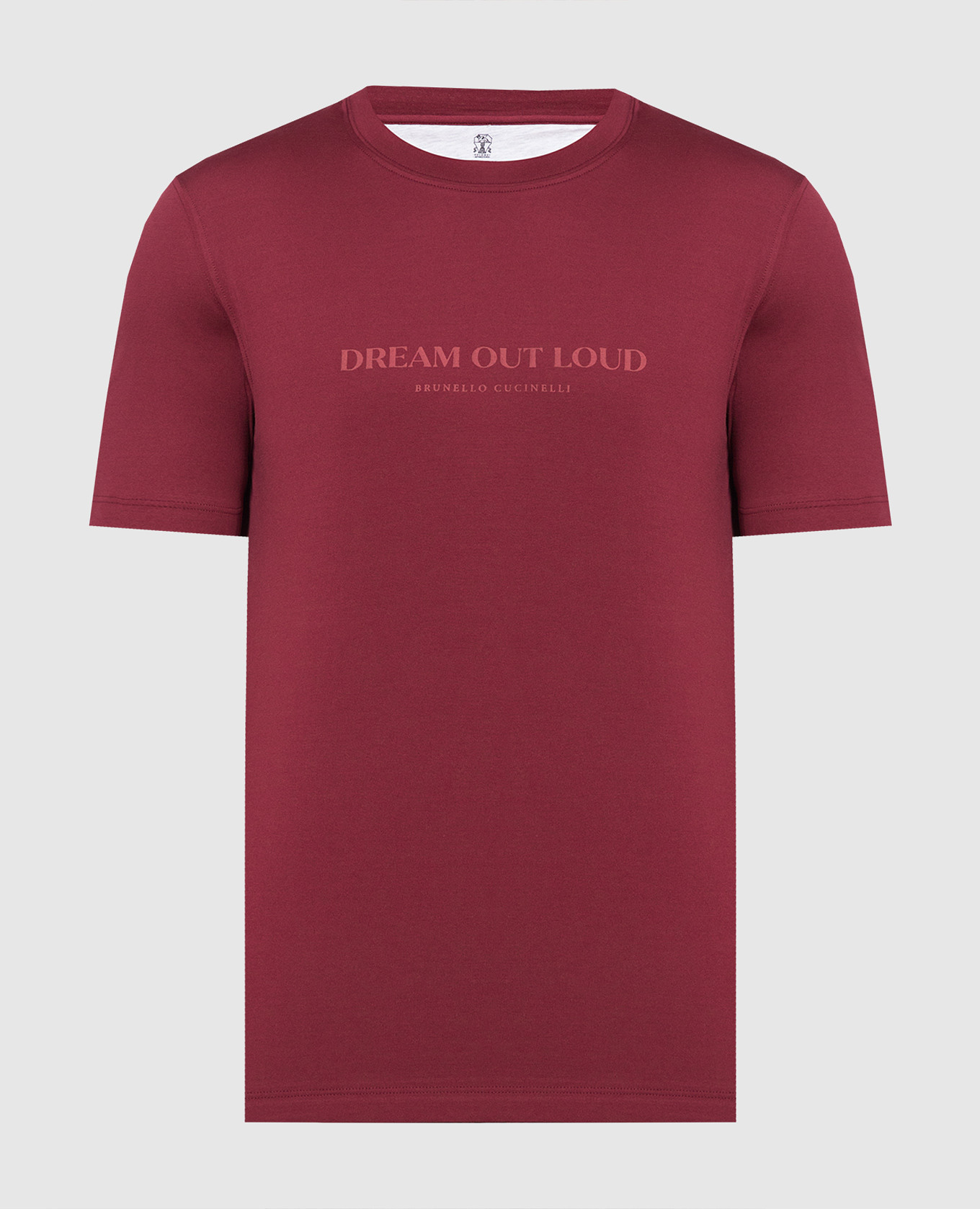 Бордовая футболка с принтом Dream out loud