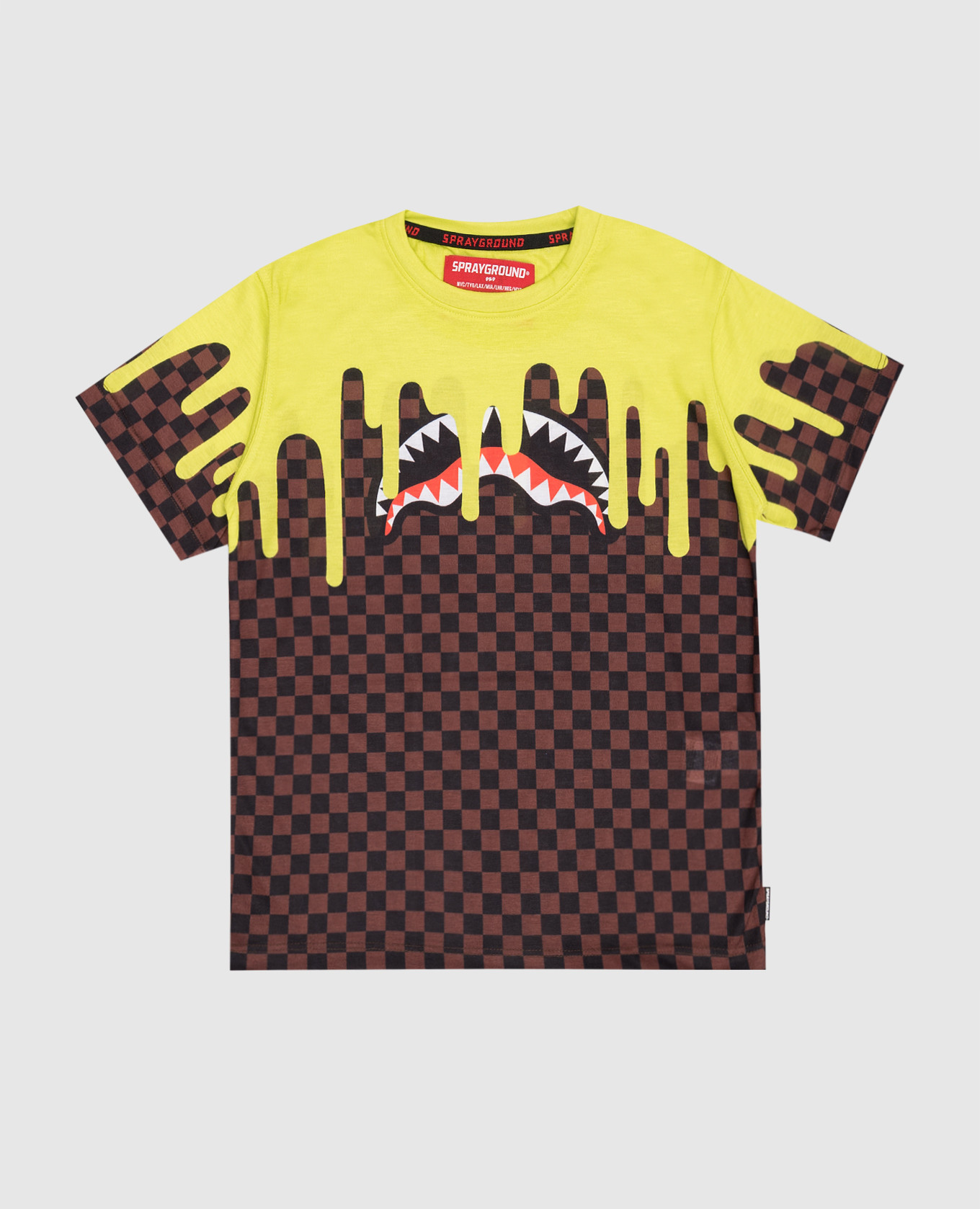 

Детская футболка в принт Color dripping check crew, Разноцветный, Футболки