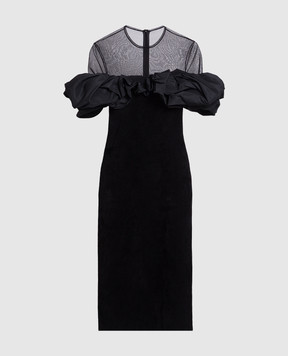 Alexander McQueen Черное платье-футляр 758552Q1A6Q