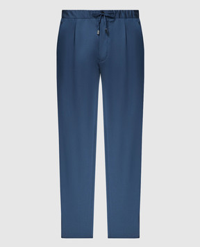 Enrico Mandelli Синие брюки из шерсти GYM02B4531