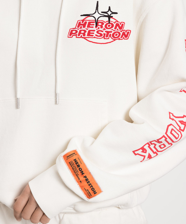 Heron Preston White hoodie with logo HWBB024S23JER002 buy with Sweden delivery at Symbol