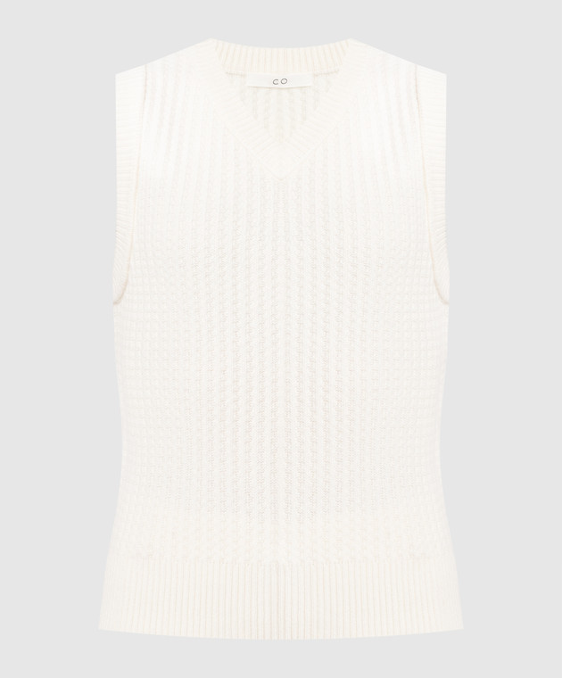 CO White vest made of cashmere 7568CMR