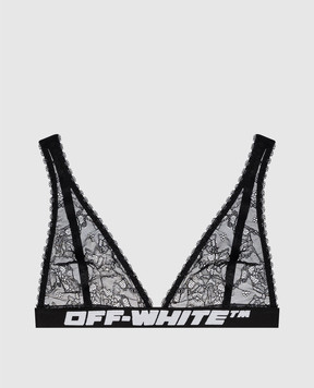 Off-White Black bralette with lace OWUA037C99FAB001