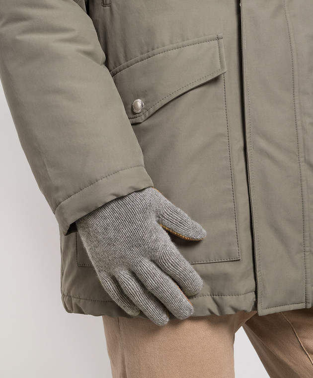 Brunello Cucinelli Gray cashmere gloves M2292118 image 2