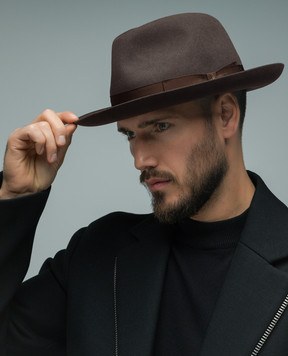 Borsalino Сірий капелюх Jer з вовни 390054