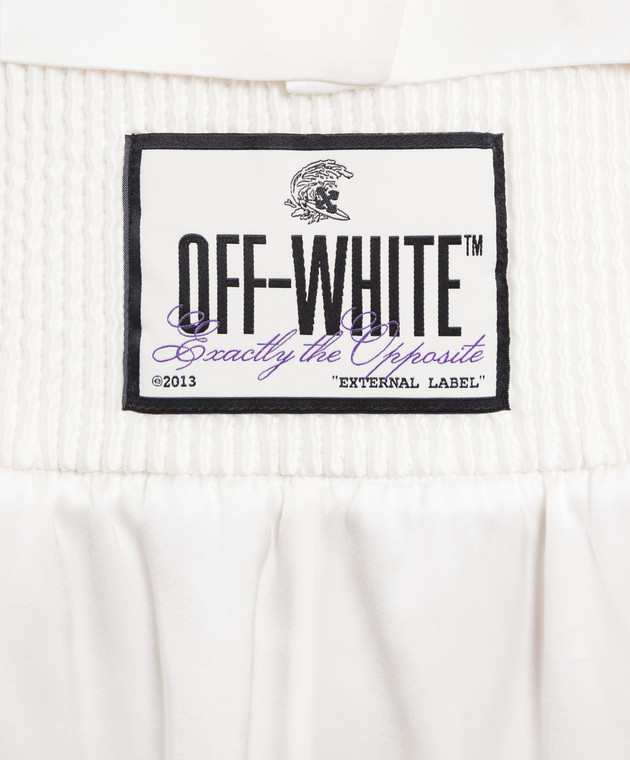 Off-White White shorts with logo OWCB051S23FAB001 image 5